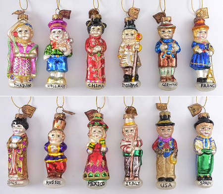 Children Around the World Christmas Around The World-Set Of 12 - With Box