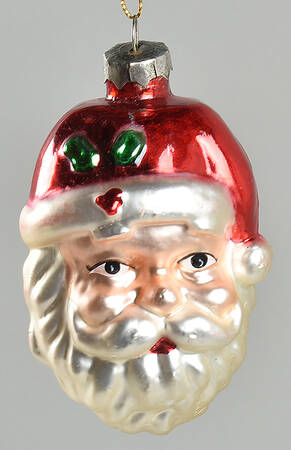 Museum Series Santa Head W/ Holly On Hat - No Box