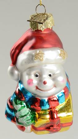 Museum Series Snowman With Gift - No Box