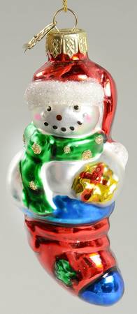 Museum Series Snowman In Red Stocking - No Box