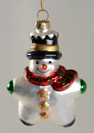 Museum Series Snowman With Gold Stars - No Box