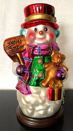 Blown Glass Figurines Snowman / Let It Snow - Boxed