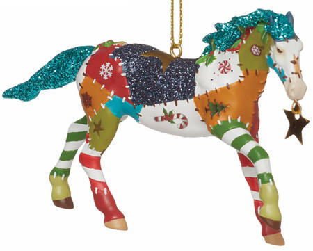Trail of Painted Ponies Ornaments Holiday Patchwork Pony - Boxed