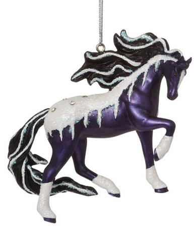 Trail of Painted Ponies Ornaments Frosted Black Magic - Boxed