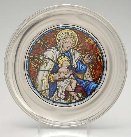 Stained Glass Cathedral Madonna And Child - Boxed