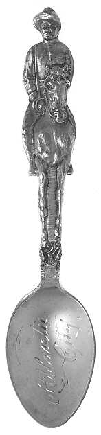 New Jersey Souvenir Spoons Man On Horse Handle-Atlantic City - No Box