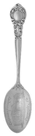Pennsylvania Souvenir Spoon Carnegie-Carnegie Library - No Box