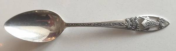 Various Sterling Souvenir Spoons Kilwinning Lodge - No Box