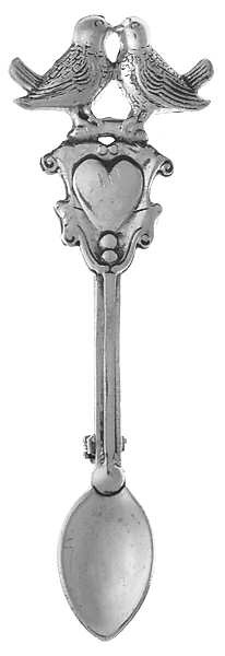 Various Sterling Souvenir Spoons Love Birds - No Box