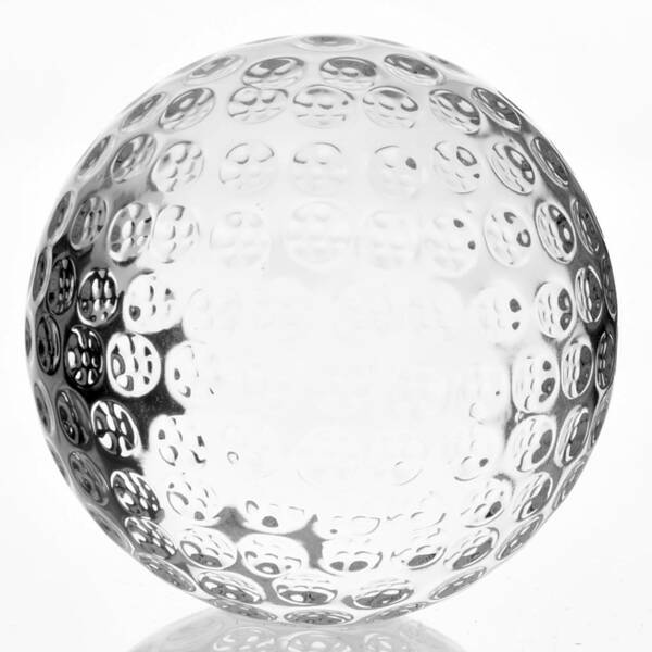 Art Glass Paperweights Golf Ball-Clear - No Box
