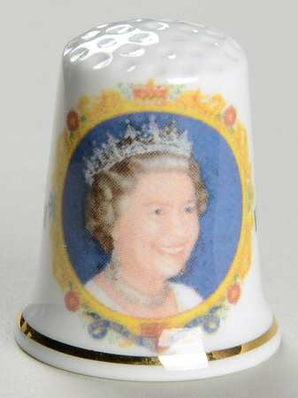 Royalty Giftware Elizabeth Ii Golden Jubilee Thimble - No Box