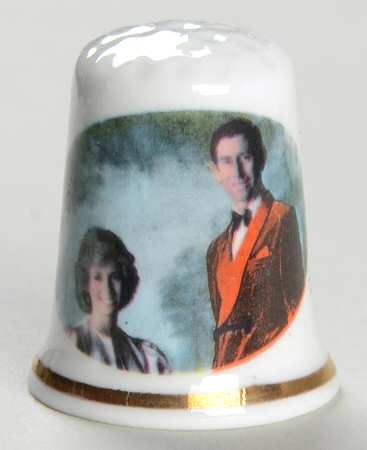 Royalty Giftware Charles & Diana Thimble - No Box