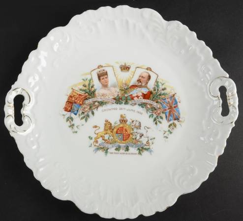 Royalty Giftware Edward Vii Coronation Cake Plate - No Box