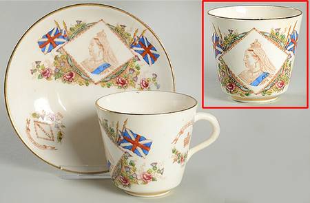 Royalty Giftware Victoria Diamond Jubilee Cup & Saucer - No Box