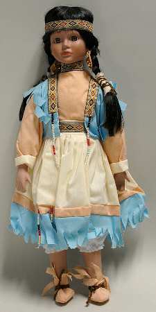Porcelain Dolls Indian Girl - Boxed