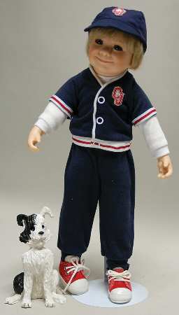Porcelain Dolls Cracke Jack Baseball Doll - Boxed