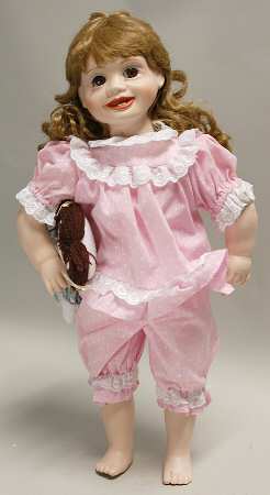 Porcelain Dolls Dana And Her Rag Doll - Boxed