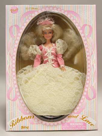 Porcelain Dolls Ribbon And Lace Doll - Boxed