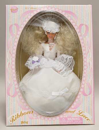Porcelain Dolls Ribbon And Lace Doll - Boxed