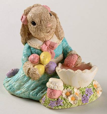 Easter Bunny Family Lop Ear Dying Eggs - With Box