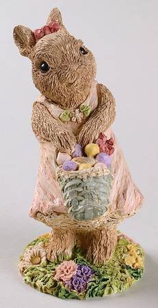 Easter Bunny Family Girl Bunny With Easter Basket - Boxed