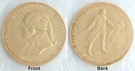 American Revolution Bicentennial First Continental Congress-Goldplate - Boxed