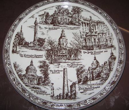 City Plates Baltimore 1940 Maryland-Brown - No Box Maryland Motif 3 Brown