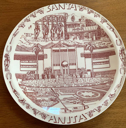 City Plates Santa Anita California - No Box-California Motif14-Red