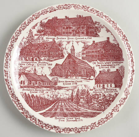 City Plates Old Salem North Carolina - No Box-North Carolina 5-Red