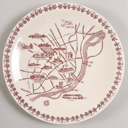 City Plates St Louis Missouri - No Box-Missouri Motif 5-Red