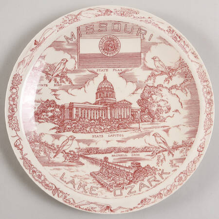 City Plates Lake Ozark Missouri - No Box-Missouri Motif 1-Red