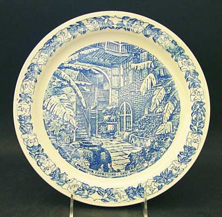 City Plates Old New Orleans Louisiana-Blue - No Box-Louisiana Motif 2-Blue