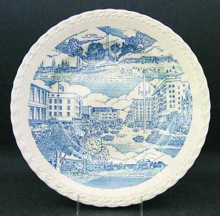City Plates Pensacola Florida-Blue - No Box-Florida Motif 3-Blue