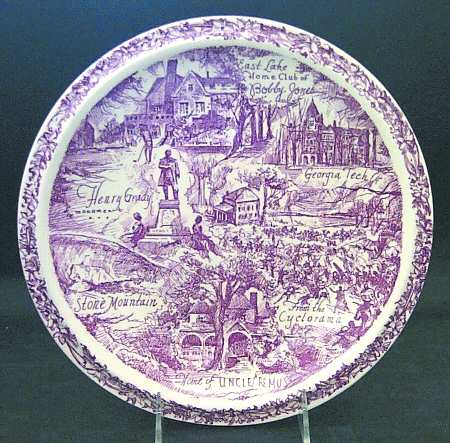 City Plates Atlanta Georgia-Red Davison Paxton's - Georgia Motif 1-Red