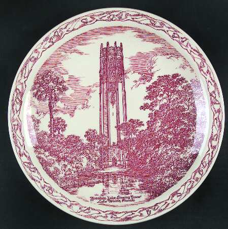 Vernon Kilns Plate Mountain Lake Singing Tower-Florida - No Box