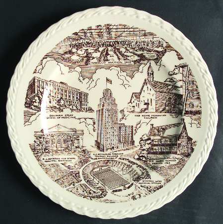 City Plates Winston Salem North Carolina-Brown - No Box-North Carolina 8-Brown