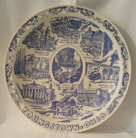 City Plates Youngstown, Ohio-Blue - No Box-Ohio Motif 1