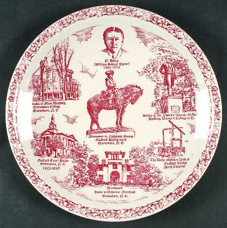City Plates Greensboro North Carolina-Red - No Box-North Carolina 4-Red