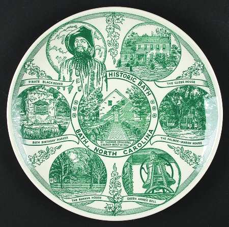 City Plates Bath North Carolina-Green - No Box-North Carolina 3-Green