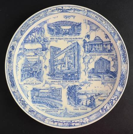 City Plates Reno Nevada-Blue - No Box-Nevada Motif 1-Blue
