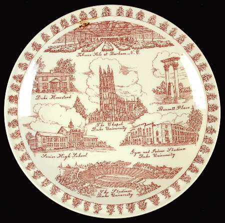 City Plates Durham-North Carolina- Red - No Box-North Carolina 1-Red