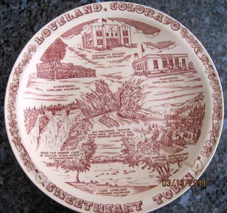 City Plates Loveland Colorado-Red - No Box-Colorado Motif 5-Red