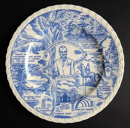 City Plates Memphis City Parks Tennesee - No Box-Tennessee Motif 6-Blue