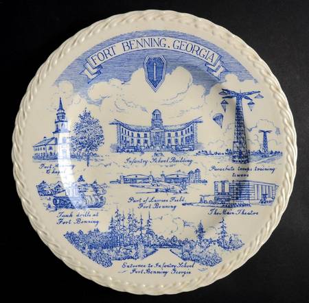 City Plates Fort Benning Georgia-Blue - No Box-Georgia Motif 4-Blue