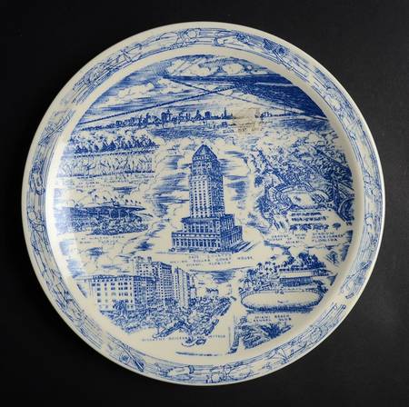 City Plates Miami Florida - No Box-Florida Motif 8-Blue