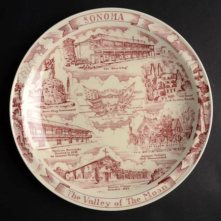 City Plates Sonoma California-Red - No Box-California Motif18-Red