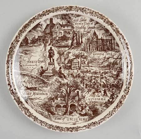 City Plates Atlanta Georgia-Brown Davison Paxton's - No Box-Georgia Motif 1-Brown