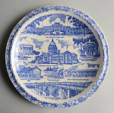 City Plates Little Rock Arkansas-Blue - No Box-Arkansas Motif 2-Blue