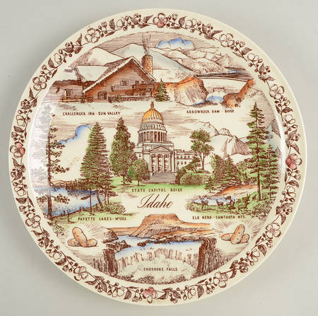 State Plate Idaho - No Box-Idaho Motif 1-Multicolor