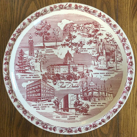 State Plate South Dakota - No Box-South Dakota Motif 1 Red